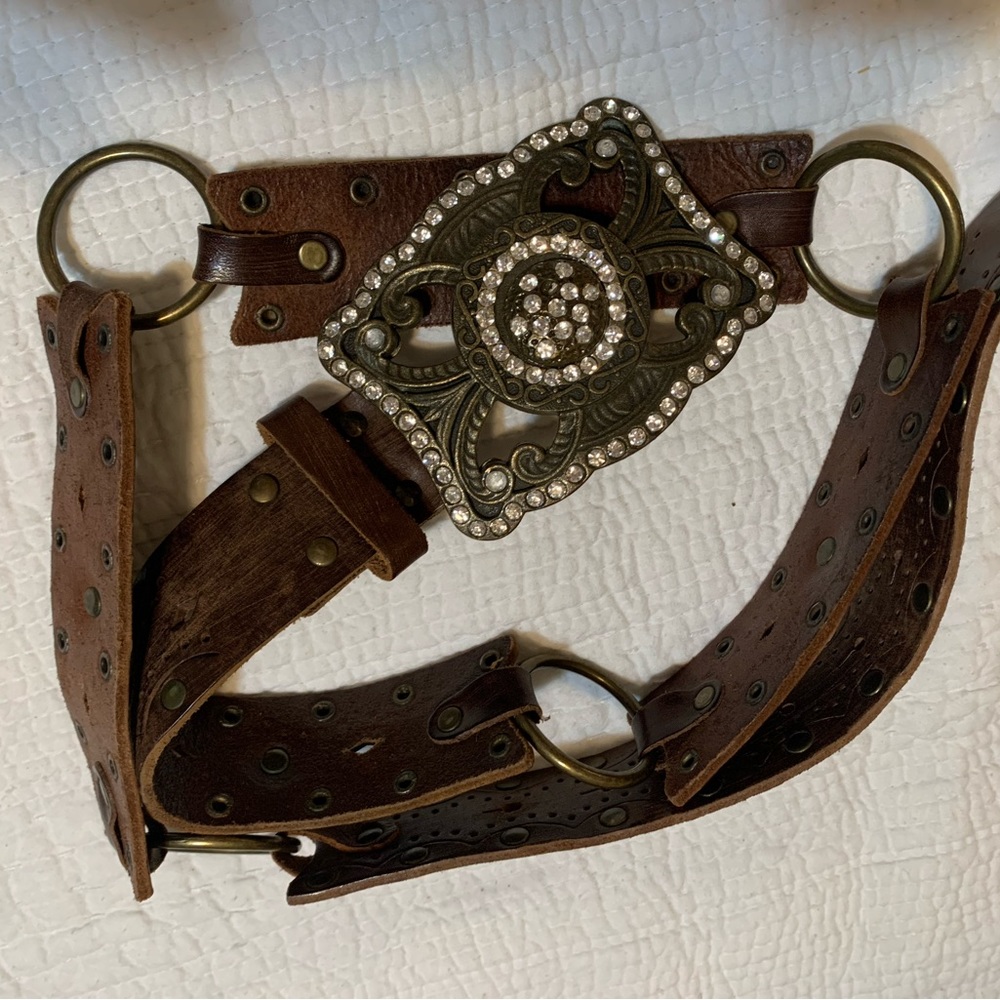 Brown belts with super cute buckle